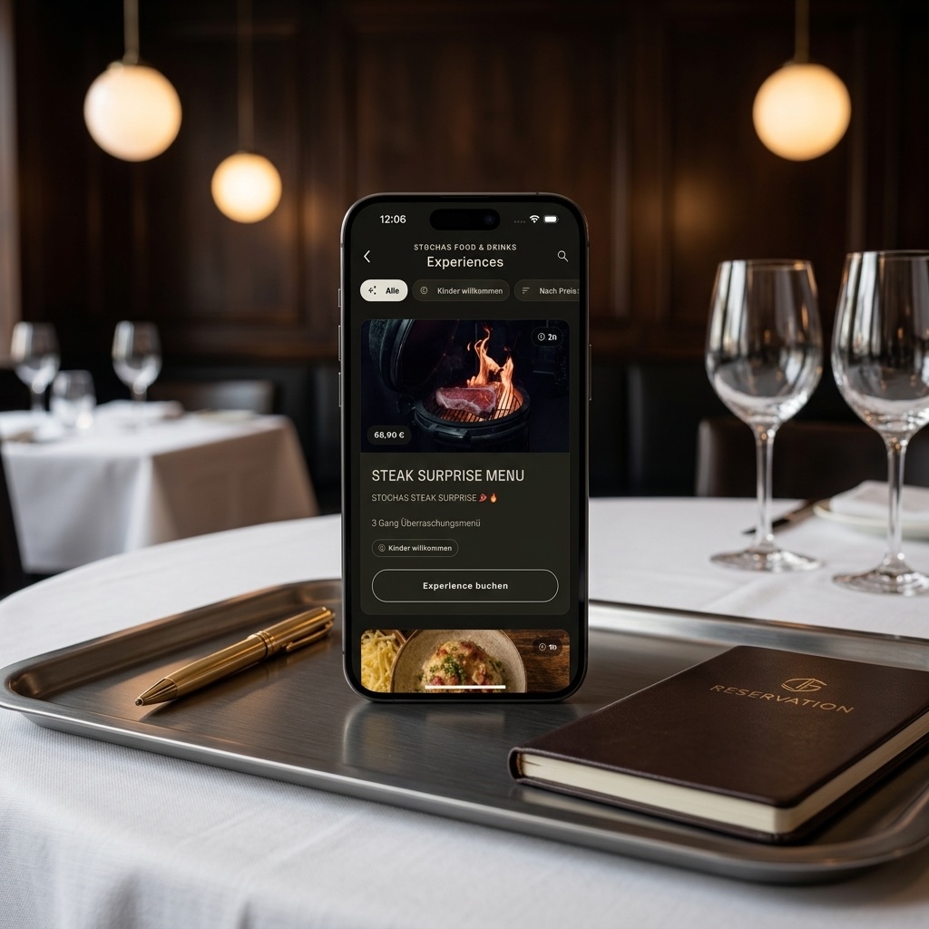 The guest-facing Gustaio app — premium experience discovery